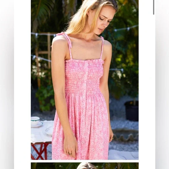 Emerson Fry India Collection Santiago Dress Organic Cotton Sundress  XS/S - Picture 6 of 15